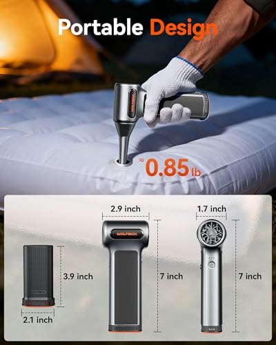 Cordless Compressed Air Duster with Removable Battery & 4 Nozzles