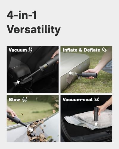 Cordless 4-in-1 Car Vacuum Cleaner with 20000Pa Suction & Air Blower