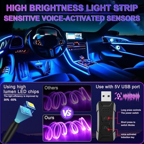 LivTee LED Strip Fiber Optic Lights