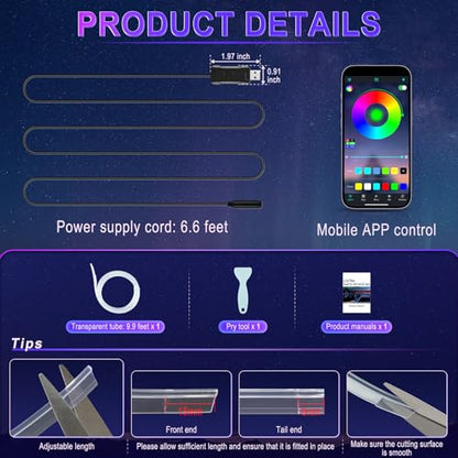 LivTee LED Strip Fiber Optic Lights