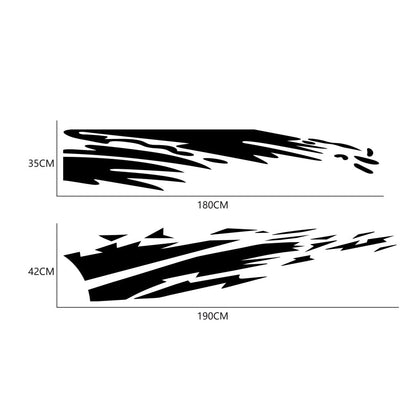 HAIORD (4PCS) Striped Truck Decal Bed Mud Splash Kit Racing Striped Rear Lathe Decal Vinyl Trim Accessories Waterproof Door Body Side Decal Trim for Truck Pickup SUV Vehicles