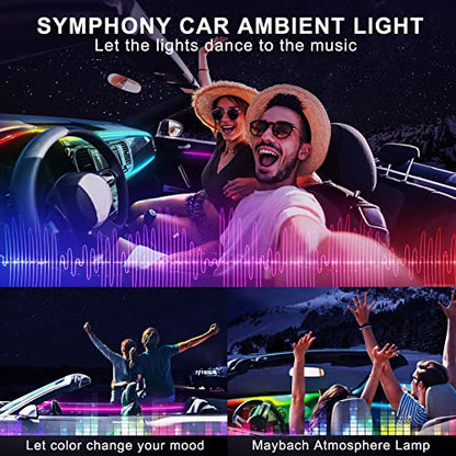 RGB Acrylic Car Interior LED Light Kit with App Control & Music Sync