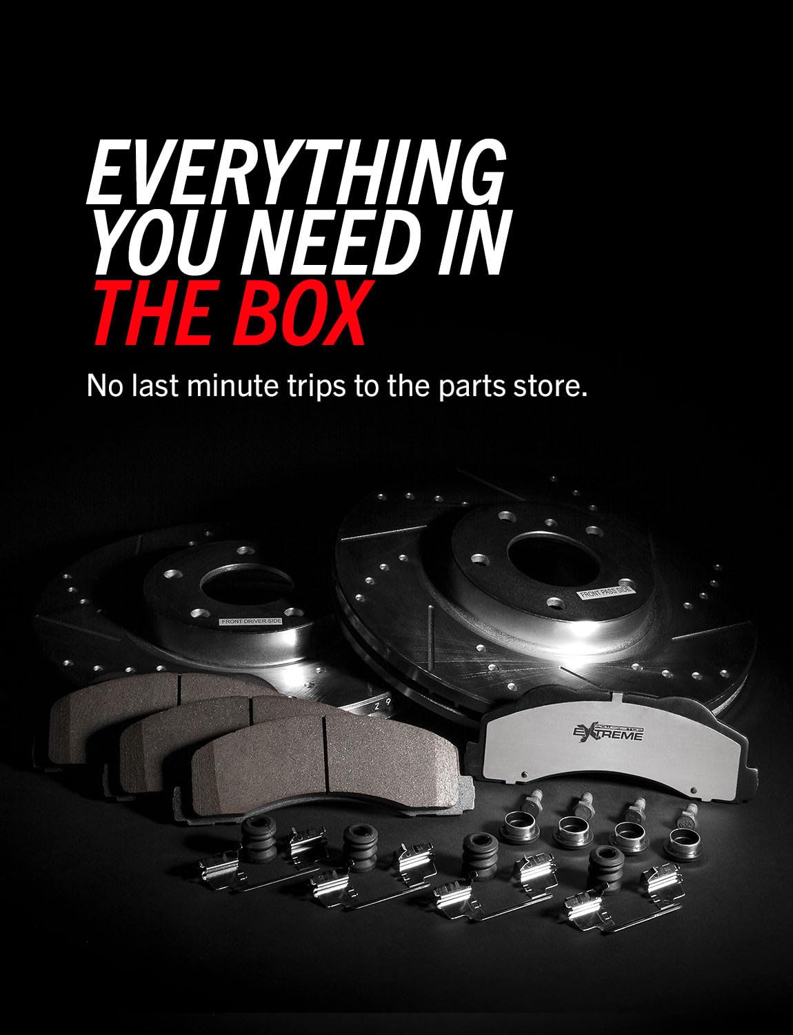 Front & Rear Truck & Tow Brake Kit with Drilled & Slotted Rotors & Carbon Fiber Ceramic Pads (2019–2024)