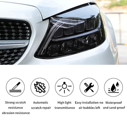 Self-Adhesive Light Tint Film Wrap for Head, Tail & Fog Lights (Universal)