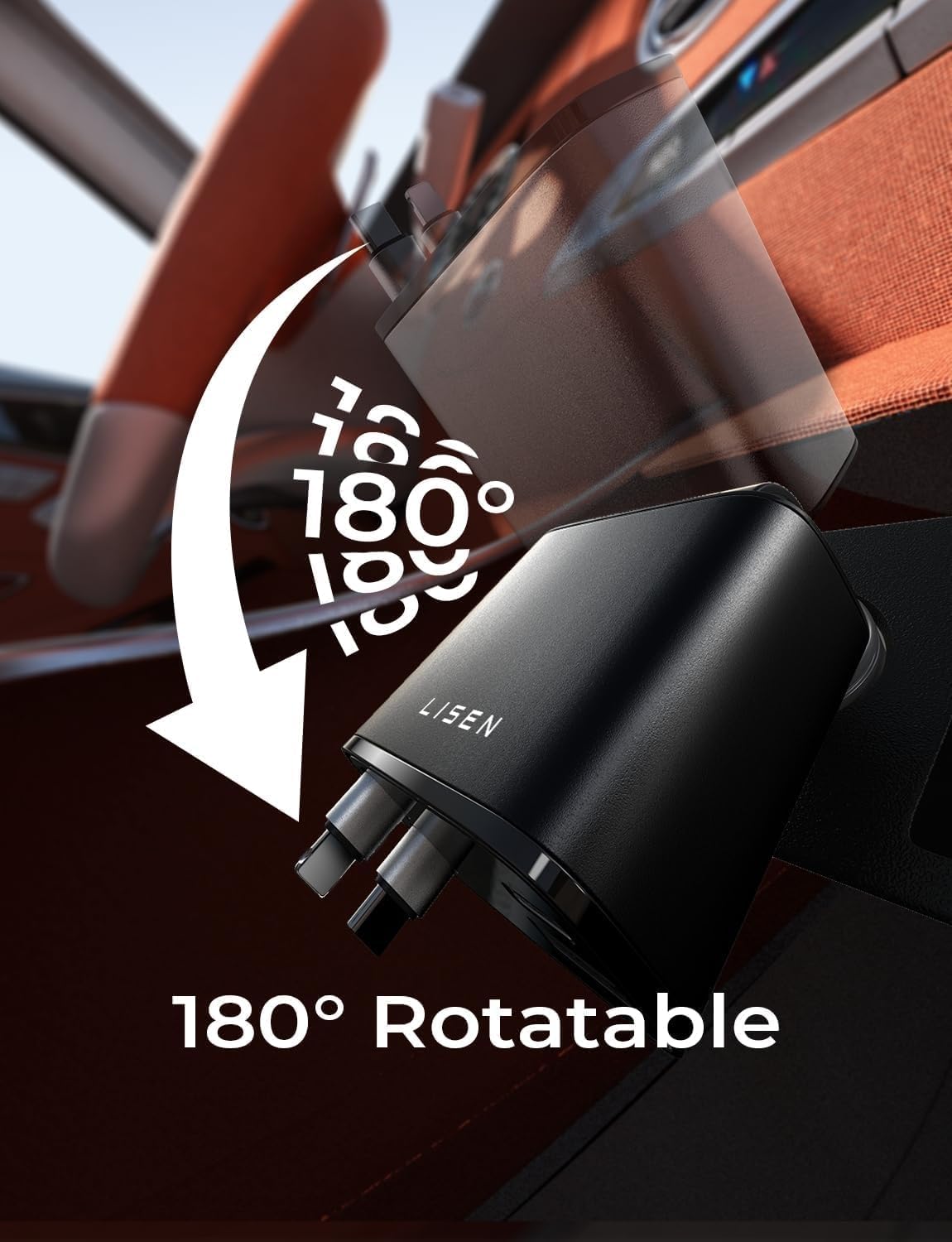 LISEN Retractable Car Charger，Gift for Men Women