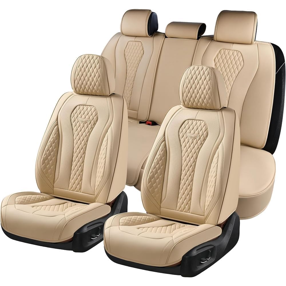 Full Set Waterproof Nappa Leather Car Seat Covers (Front & Rear)