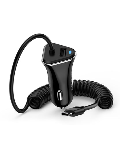 Dual USB Car Charger Adapter (Fast Charging)