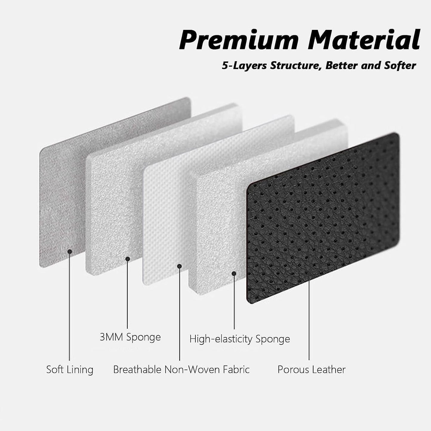 Full Set Waterproof Nappa Leather Car Seat Covers (Front & Rear)
