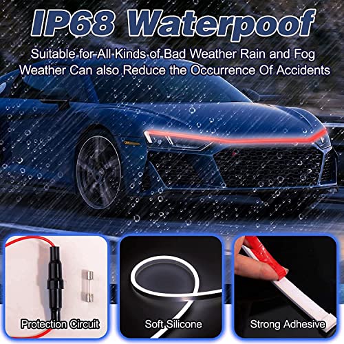 12V LED Hood Light Strip with Dynamic Start-Up Effect (Waterproof)