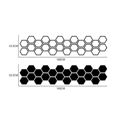 Grid Pattern Car Vinyl Decal Set for Door, Hood & Body Panels (48PCS)