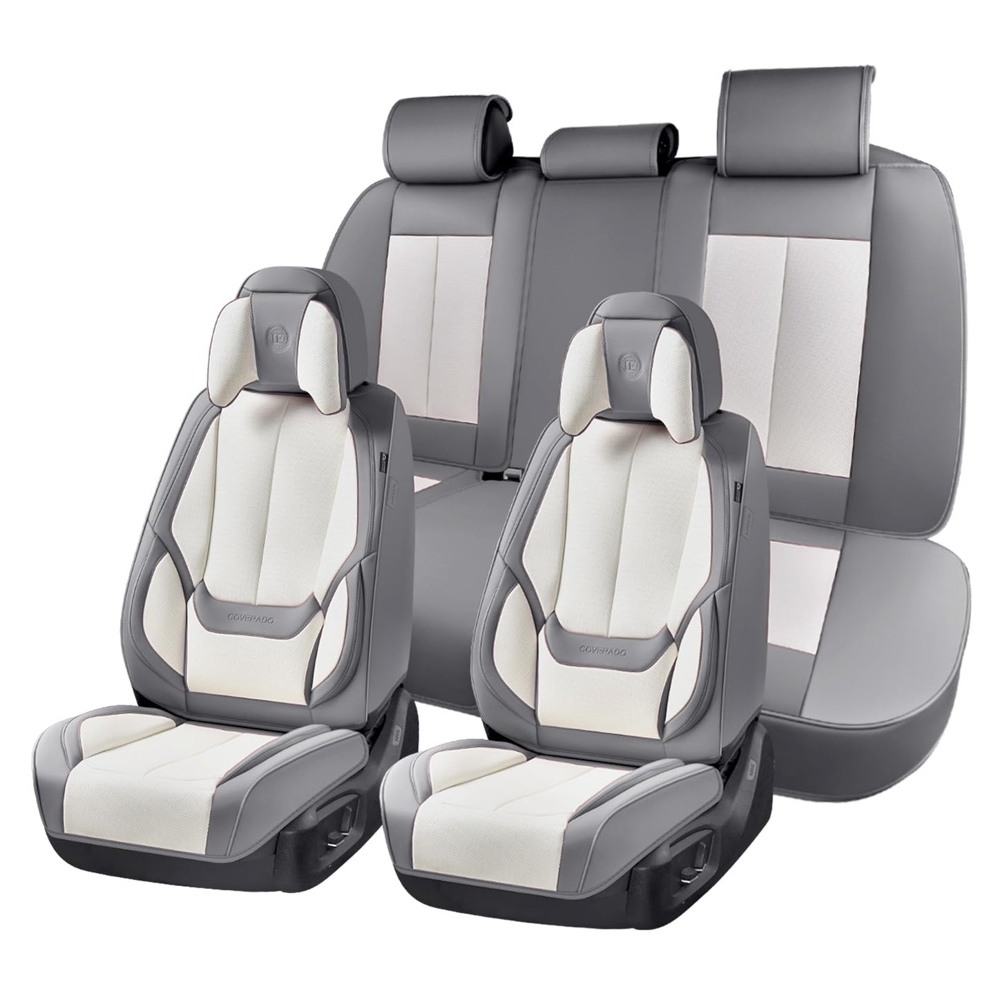 Full Set Waterproof Nappa Leather Car Seat Covers (Front & Rear)
