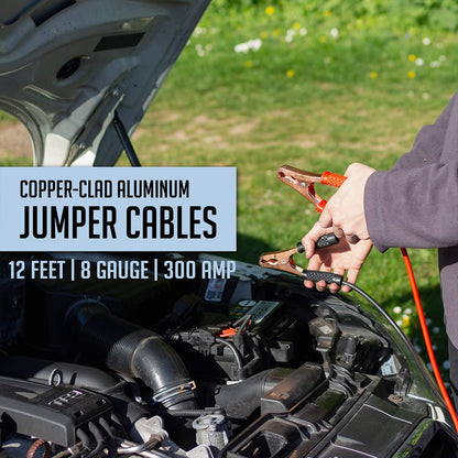 Car Emergency Roadside Kit with Air Compressor, Jumper Cables & First Aid Kit
