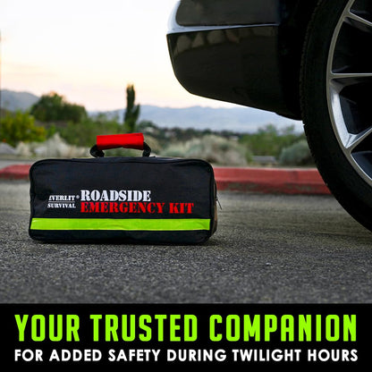 Car Emergency Roadside Kit with Air Compressor, Jumper Cables & First Aid Kit
