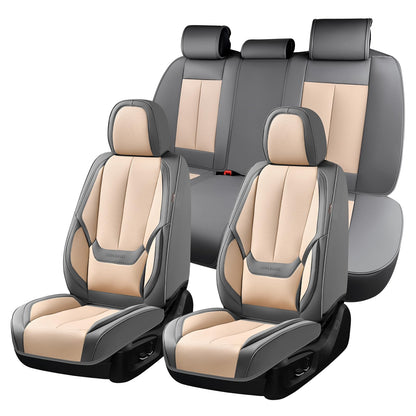 Full Set Waterproof Nappa Leather Car Seat Covers (Front & Rear)