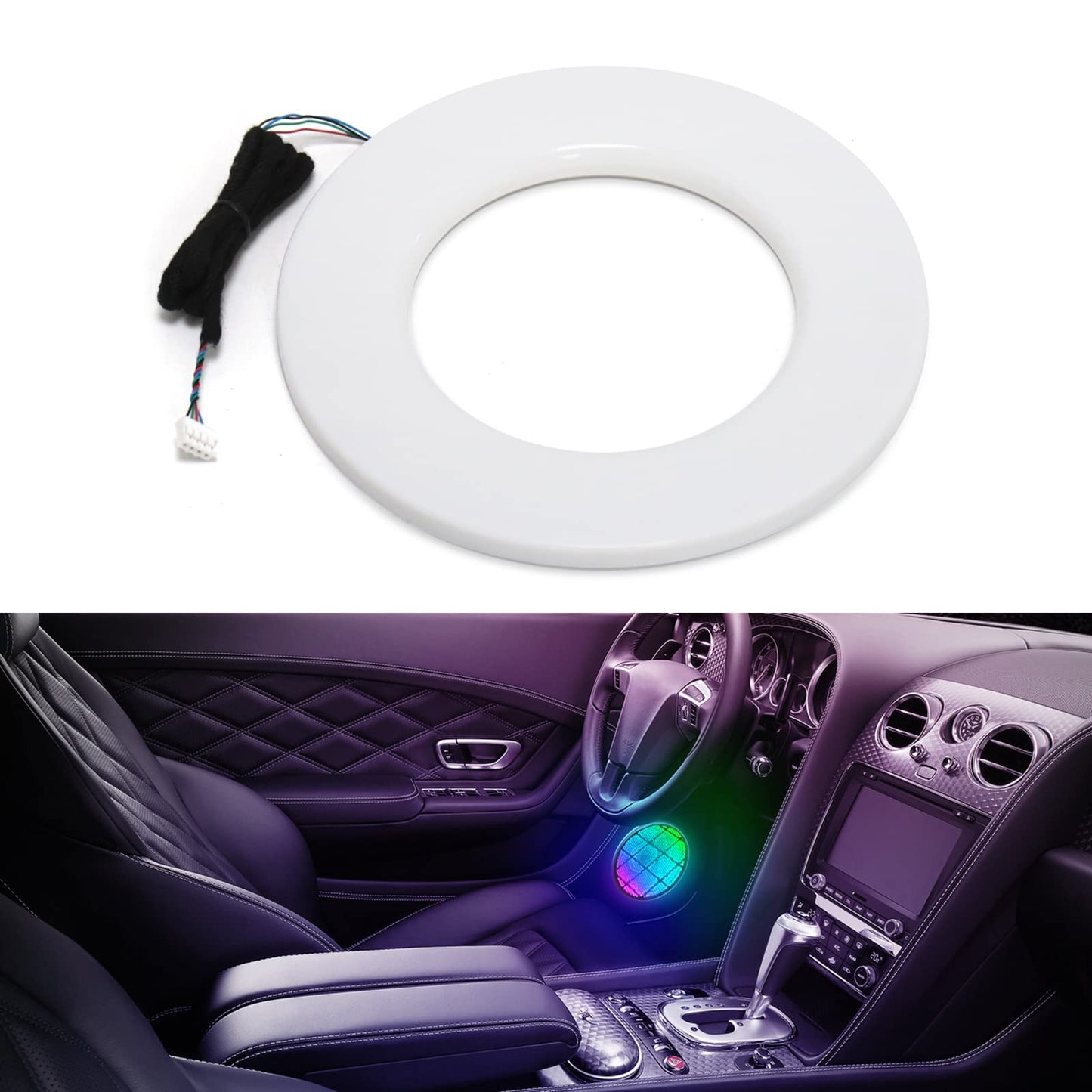 RGB Acrylic Car Interior LED Light Kit with App Control & Music Sync