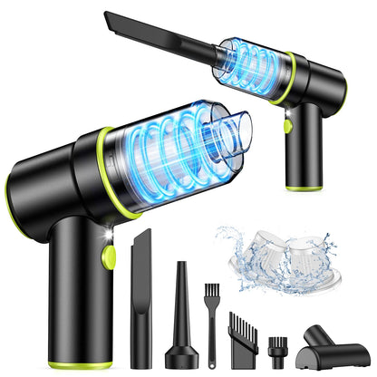 Cordless Handheld Car Vacuum & Air Duster (120W, Rechargeable)