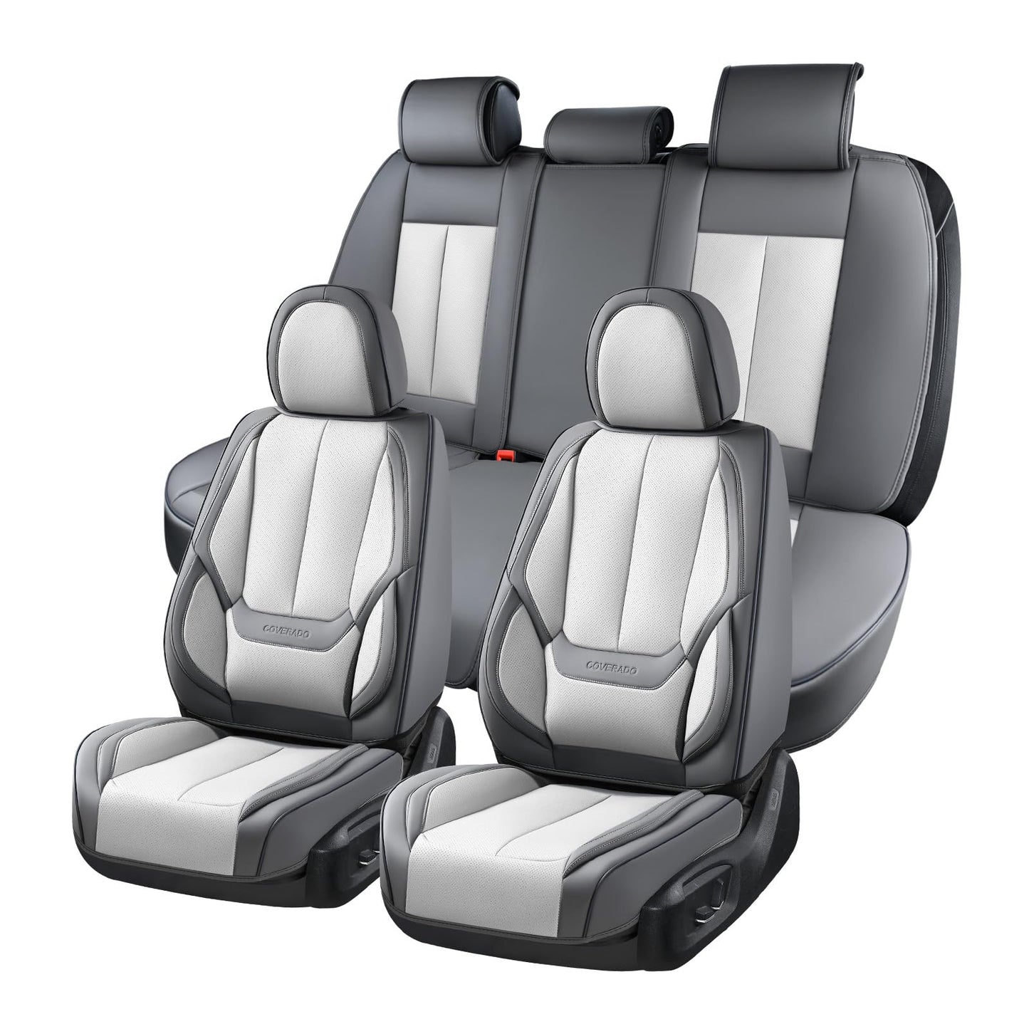 Full Set Waterproof Nappa Leather Car Seat Covers (Front & Rear)