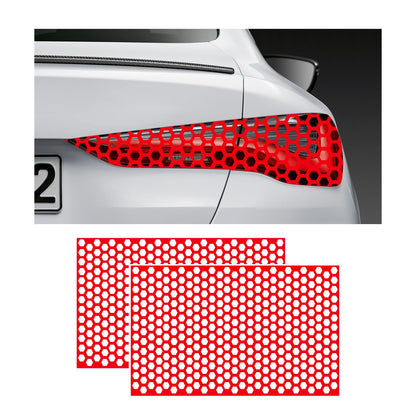 Honeycomb Tail Light Tint Film Decal (2PCS, Self-Adhesive, Universal)