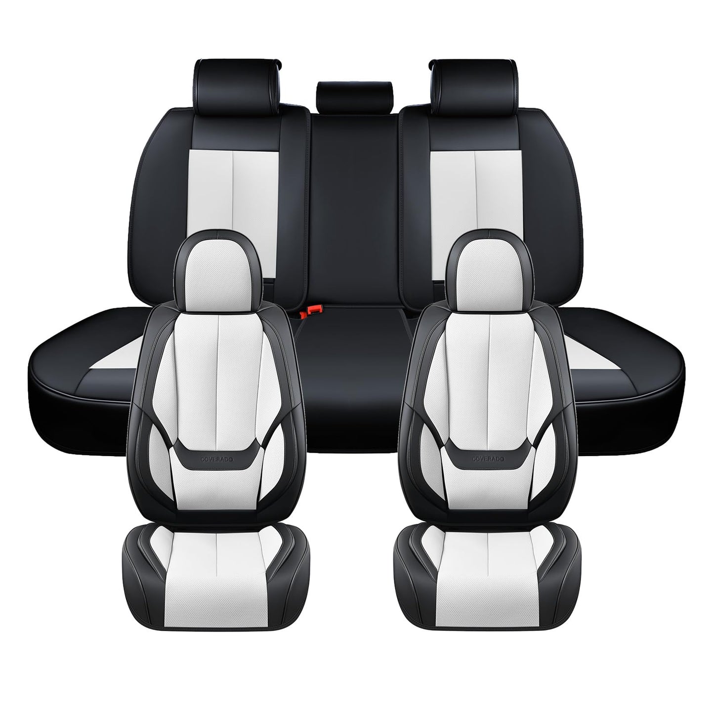 Full Set Waterproof Nappa Leather Car Seat Covers (Front & Rear)