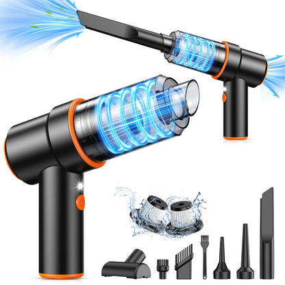 Cordless Handheld Car Vacuum & Air Duster (120W, Rechargeable)