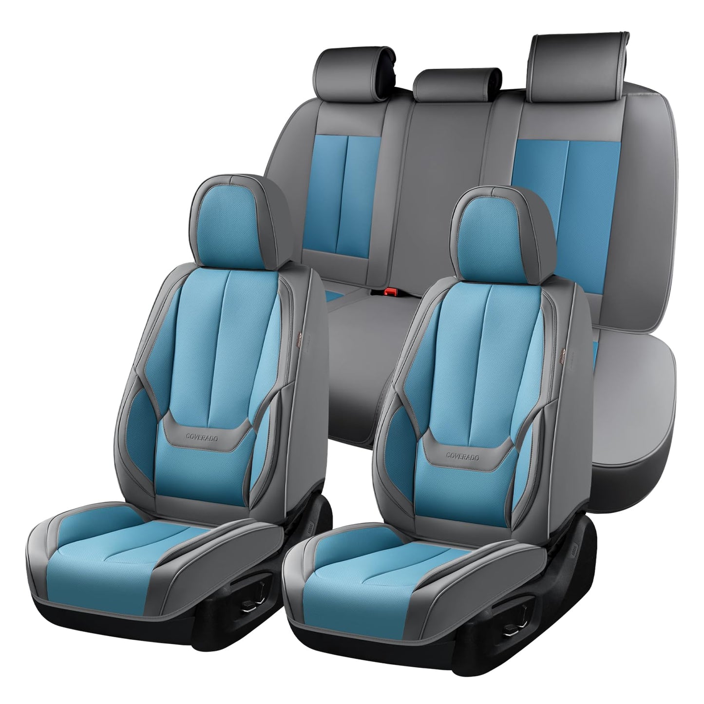 Full Set Waterproof Nappa Leather Car Seat Covers (Front & Rear)