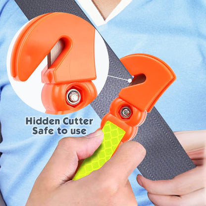 6-Pack Car Safety Hammer with Window Breaker & Seat Belt Cutter