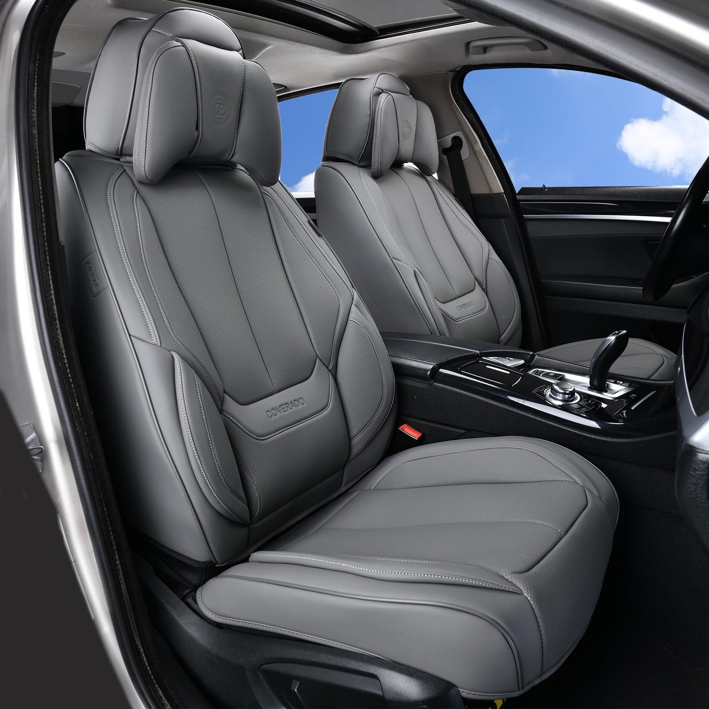 Full Set Waterproof Nappa Leather Car Seat Covers (Front & Rear)