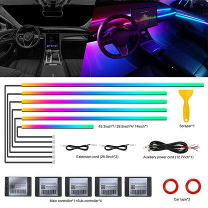 Acrylic Interior Car LED Strip Light with Wireless APP