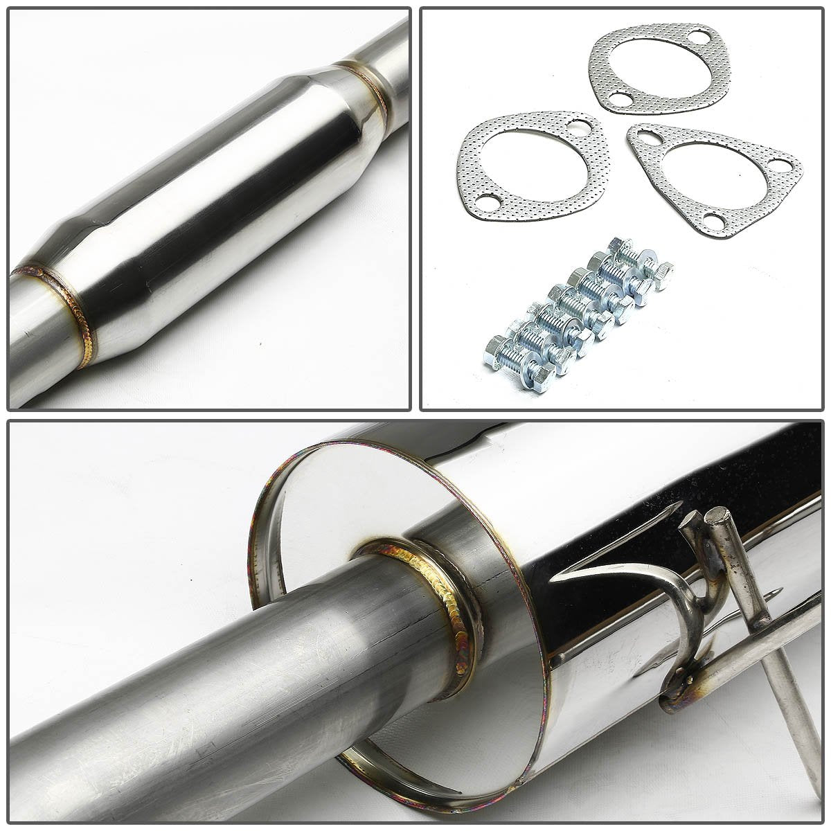 Stainless Steel Cat-Back Exhaust System for Honda Civic (1992–2000)