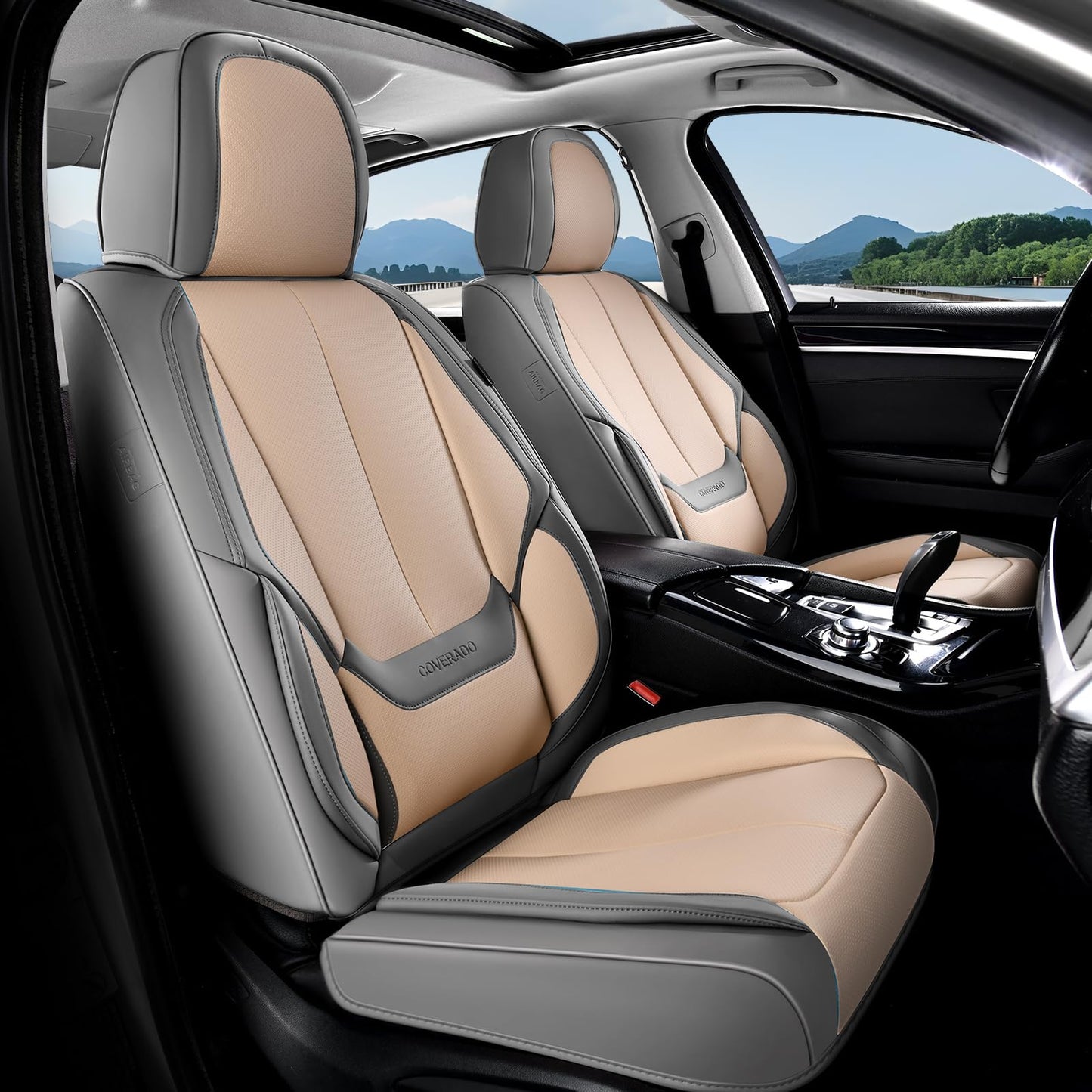 Full Set Waterproof Nappa Leather Car Seat Covers (Front & Rear)
