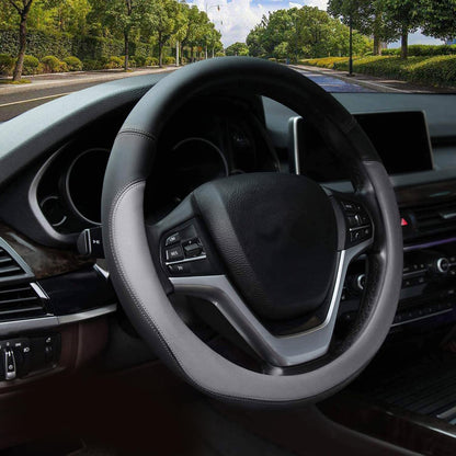 Valleycomfy Microfiber Leather Steering Wheel Covers