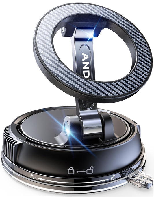 Magnetic Car Phone Holder with Strong Suction & 360° Adjustable Mount