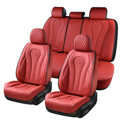 Full Set Waterproof Nappa Leather Car Seat Covers (Front & Rear)