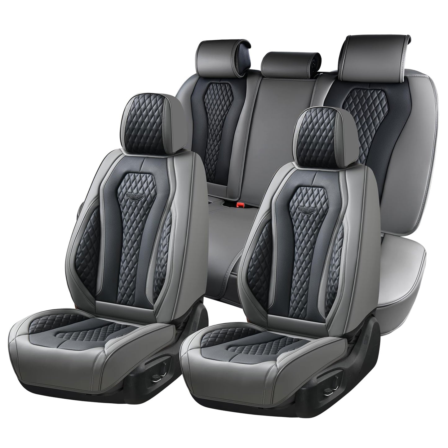 Full Set Waterproof Nappa Leather Car Seat Covers (Front & Rear)