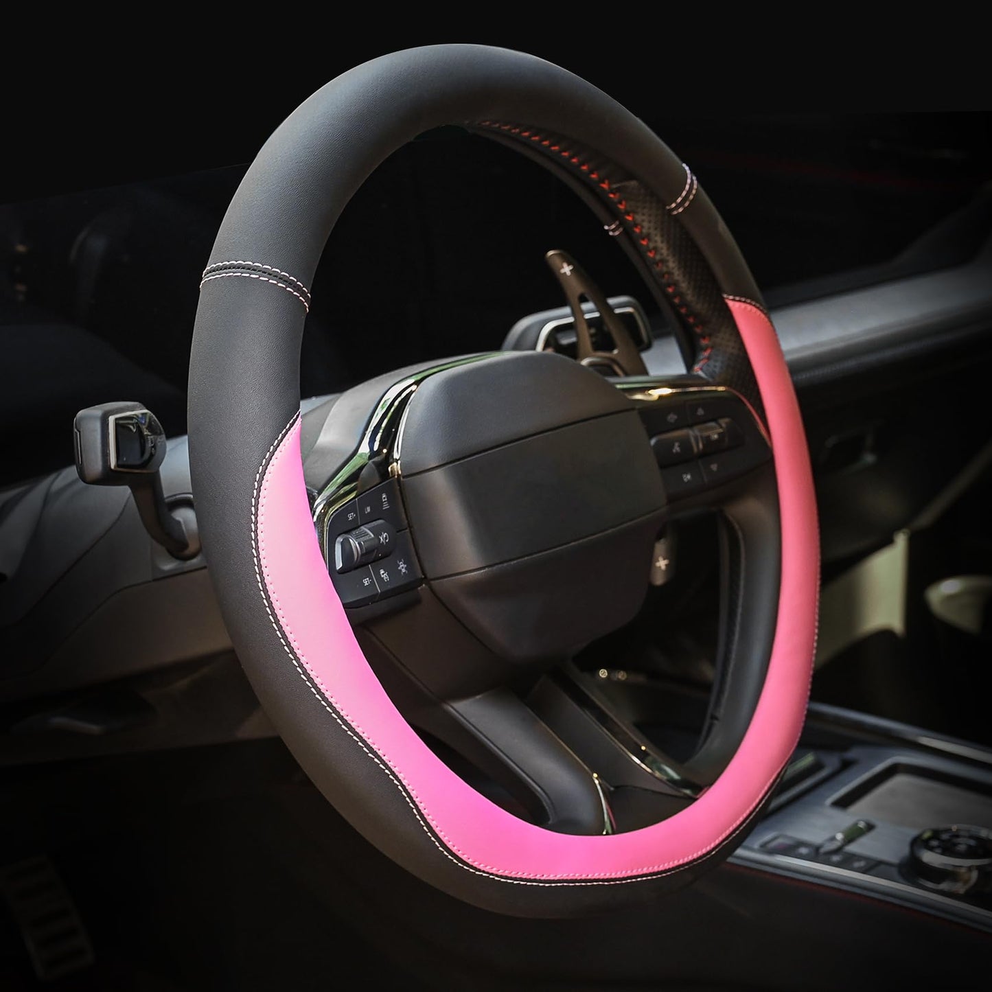 Valleycomfy Microfiber Leather Steering Wheel Covers