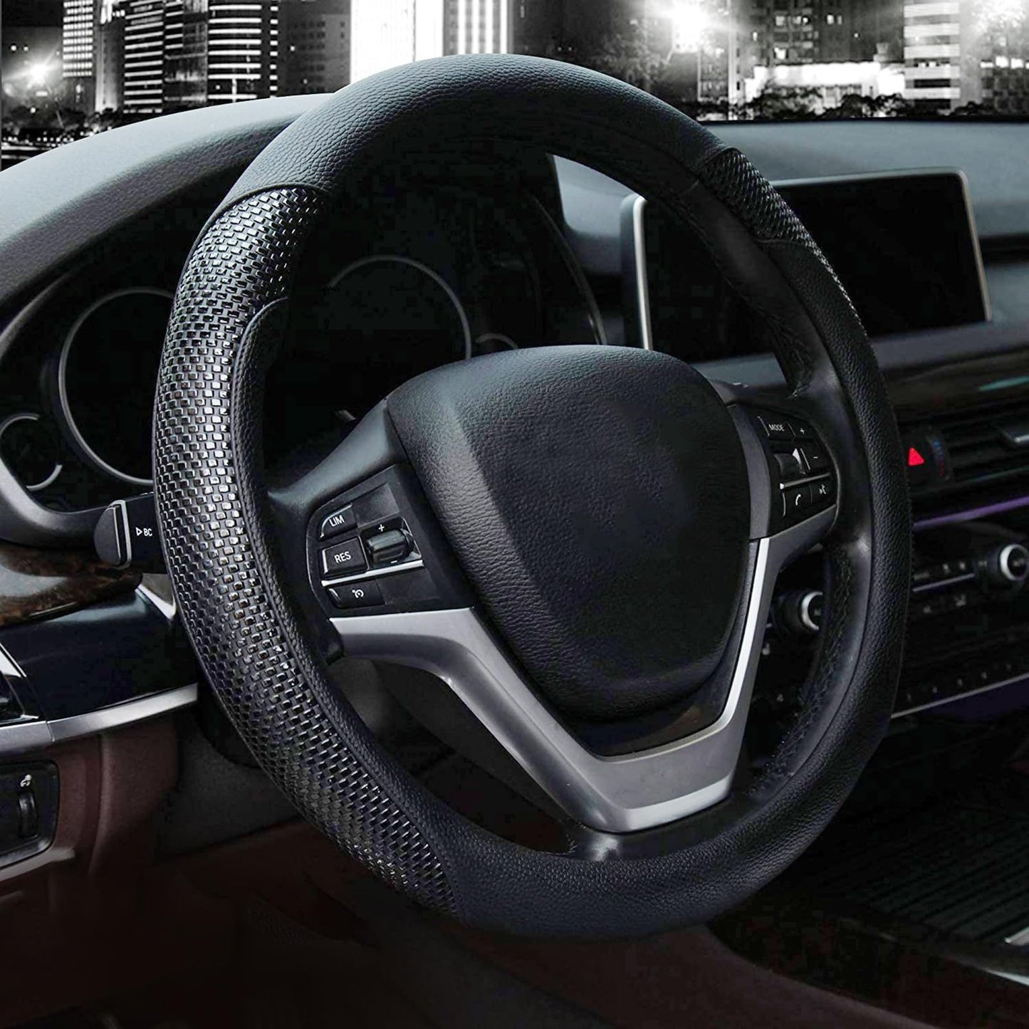 Valleycomfy Microfiber Leather Steering Wheel Covers