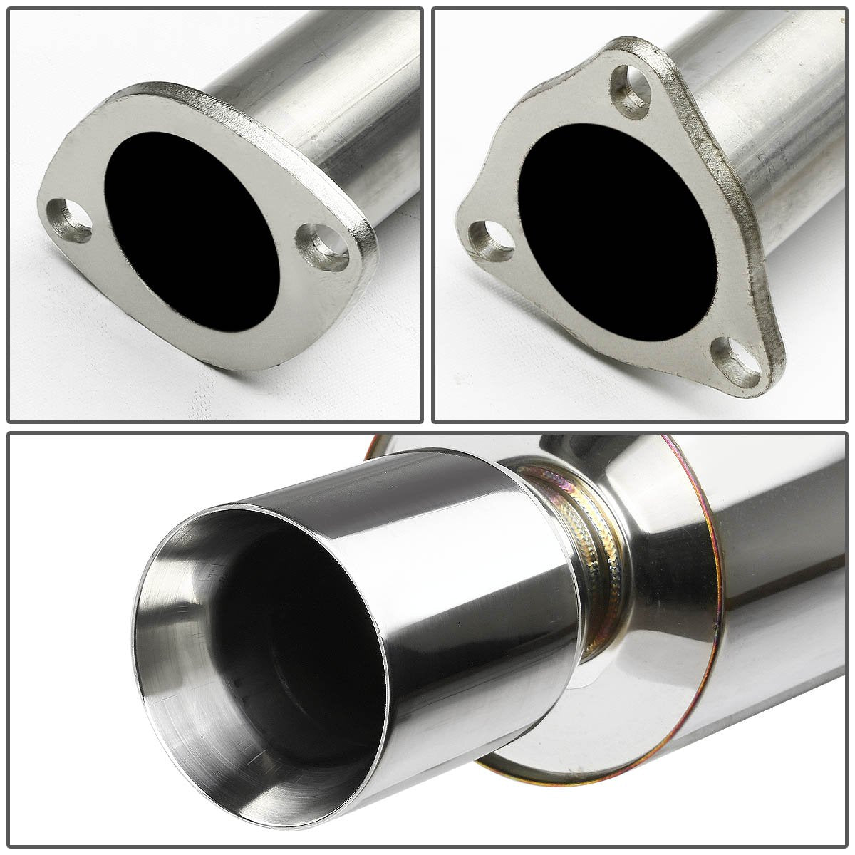 Stainless Steel Cat-Back Exhaust System for Honda Civic (1992–2000)
