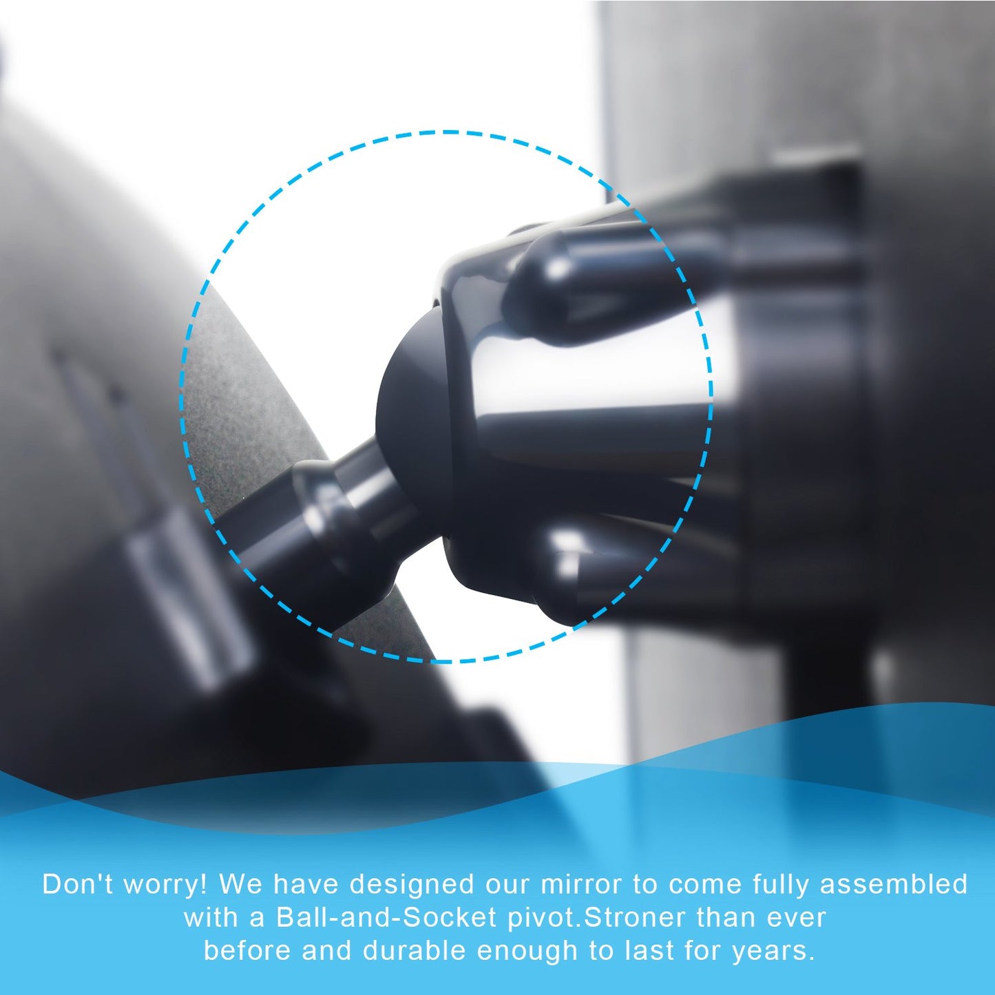 Baby Car Seat Rearview Mirror with 360° Rotation (Shatterproof)