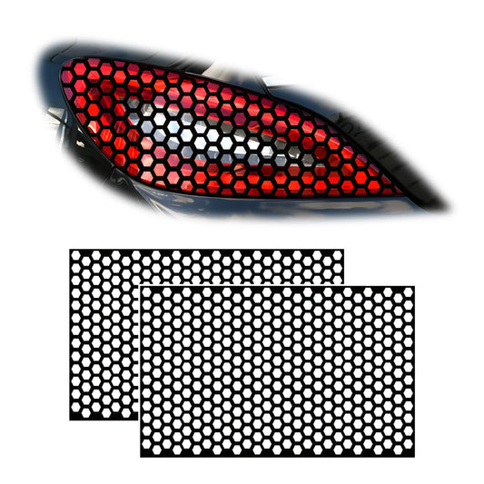 Honeycomb Tail Light Vinyl Tint Film Decal (2PCS, Waterproof, Cuttable)