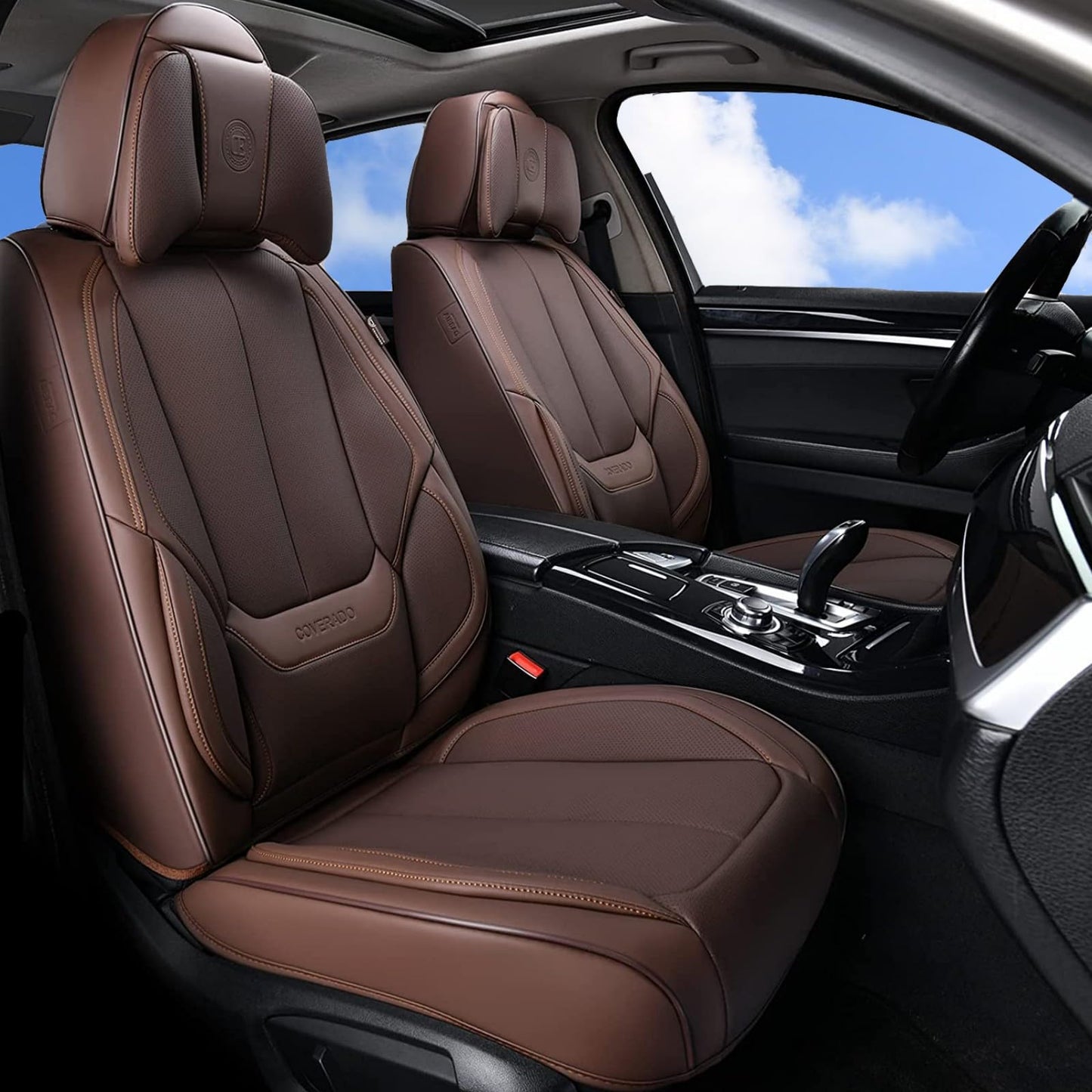 Full Set Waterproof Nappa Leather Car Seat Covers (Front & Rear)