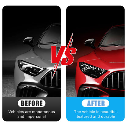 Honeycomb Tail Light Tint Film Decal (2PCS, Self-Adhesive, Universal)