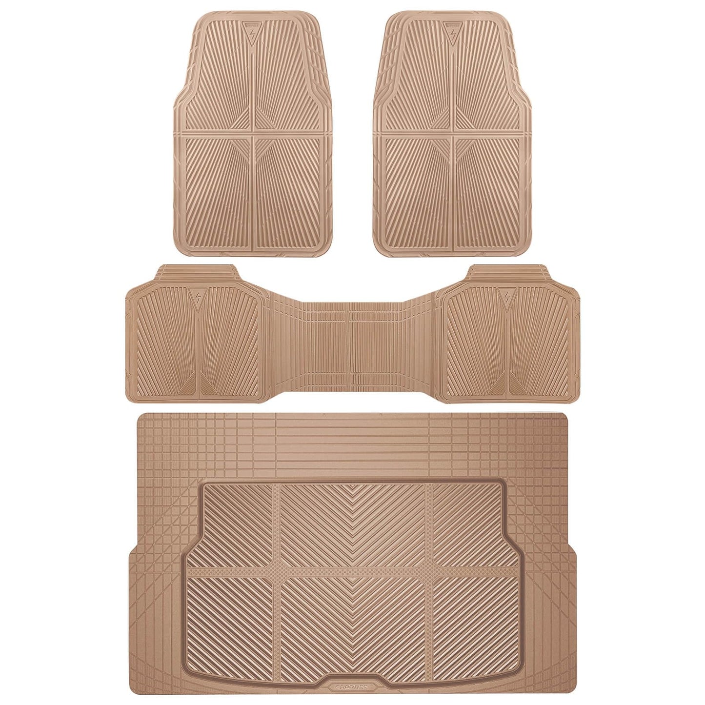 All-Weather Rubber Car Floor Mats (Waterproof, Trim-to-Fit, Anti-Slip)