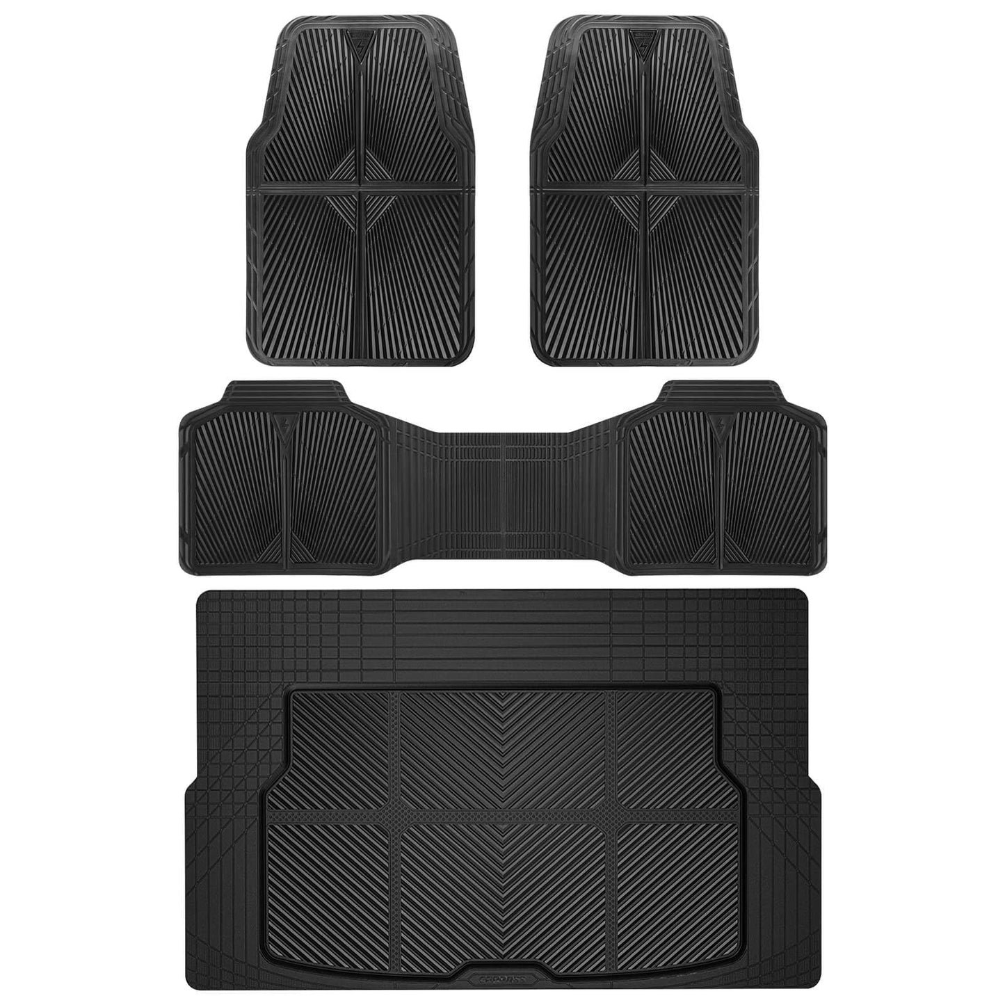 All-Weather Rubber Car Floor Mats (Waterproof, Trim-to-Fit, Anti-Slip)
