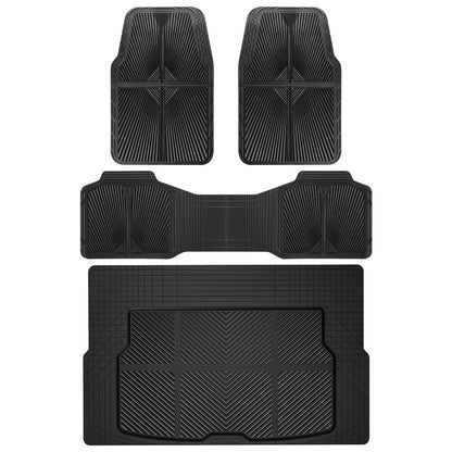 All-Weather Rubber Car Floor Mats (Waterproof, Trim-to-Fit, Anti-Slip)