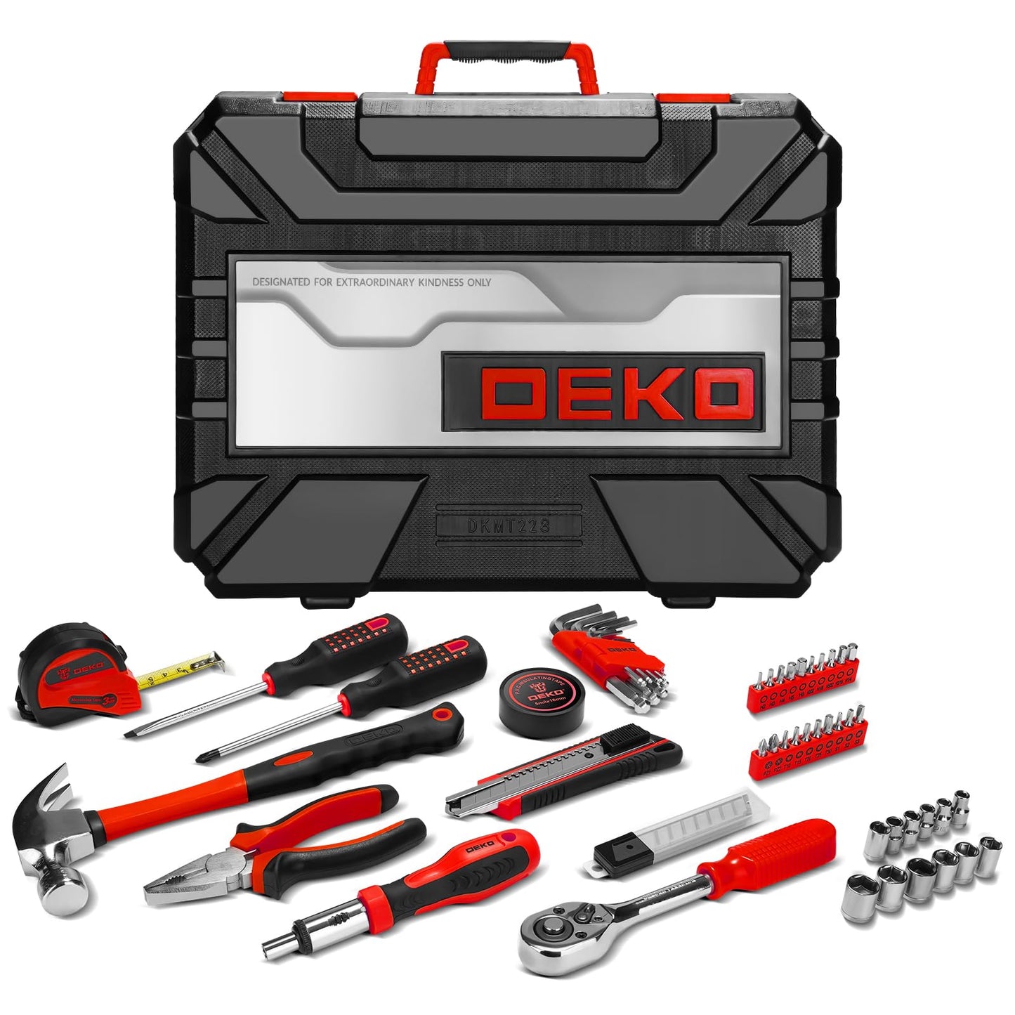 228-Piece Home & Auto Tool Kit with Socket Wrench Set