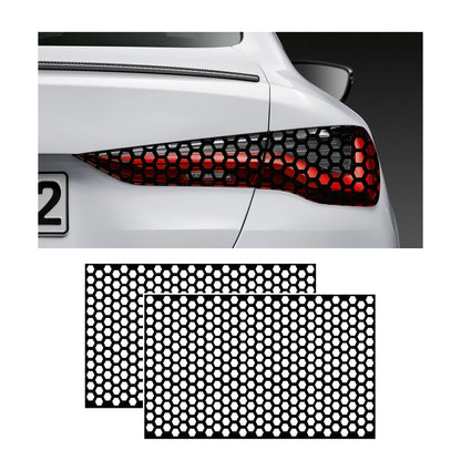 Honeycomb Tail Light Tint Film Decal (2PCS, Self-Adhesive, Universal)