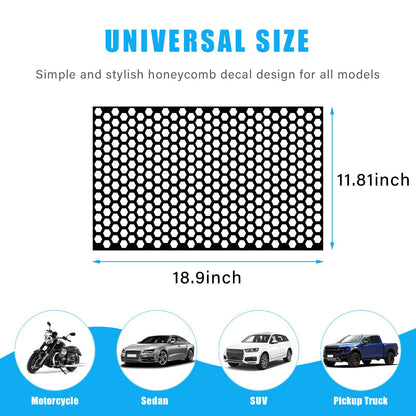 Honeycomb Tail Light Tint Film Decal (2PCS, Self-Adhesive, Universal)