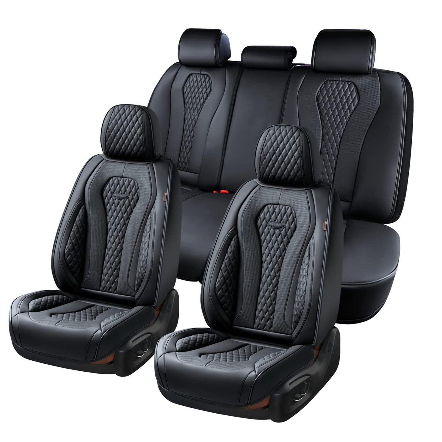 Full Set Waterproof Nappa Leather Car Seat Covers (Front & Rear)