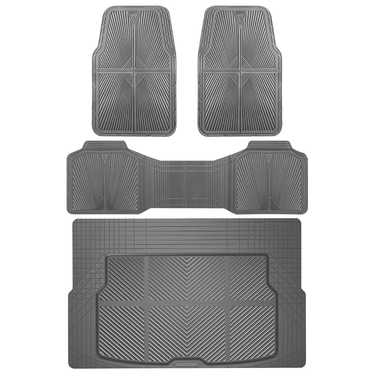 All-Weather Rubber Car Floor Mats (Waterproof, Trim-to-Fit, Anti-Slip)