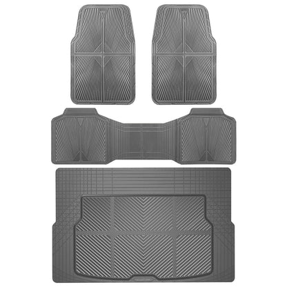 All-Weather Rubber Car Floor Mats (Waterproof, Trim-to-Fit, Anti-Slip)